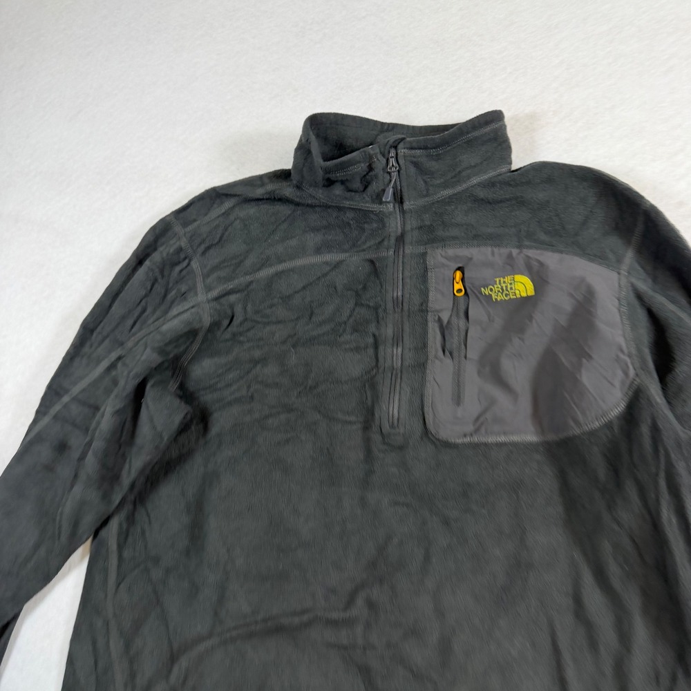 The North Face Mens TKA 100 Glacier 1/4 Zip Fleece Pullover Charcoal Grey‎ Small